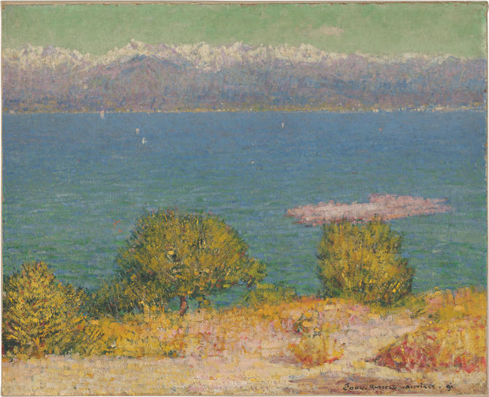 约翰·彼得·罗素（John Peter Russell，澳大利亚，1858–1930）作品-景观，昂蒂布（尼斯湾）