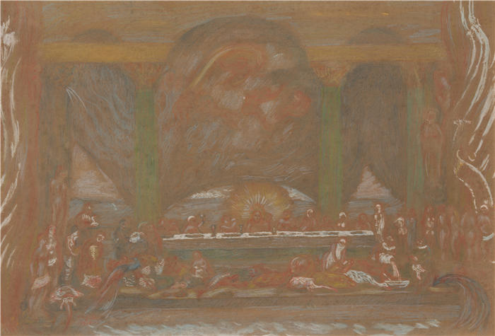 詹姆斯·恩索尔（James Ensor，比利时画家）高清作品-《De bruiloft van Kana (1913)》