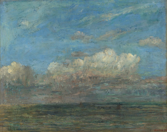 詹姆斯·恩索尔（James Ensor，比利时画家）高清作品-《白云 (1884)》