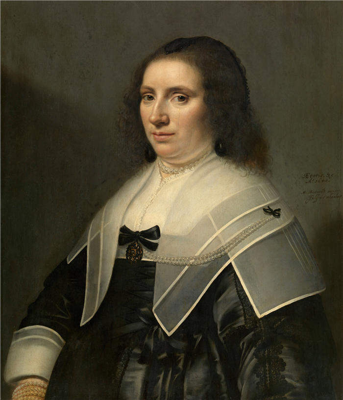 米歇尔·詹斯(Michiel Janszoon van Mierevelt,荷兰画家)高清作品-《克里斯蒂娜·皮尔 (1640)》