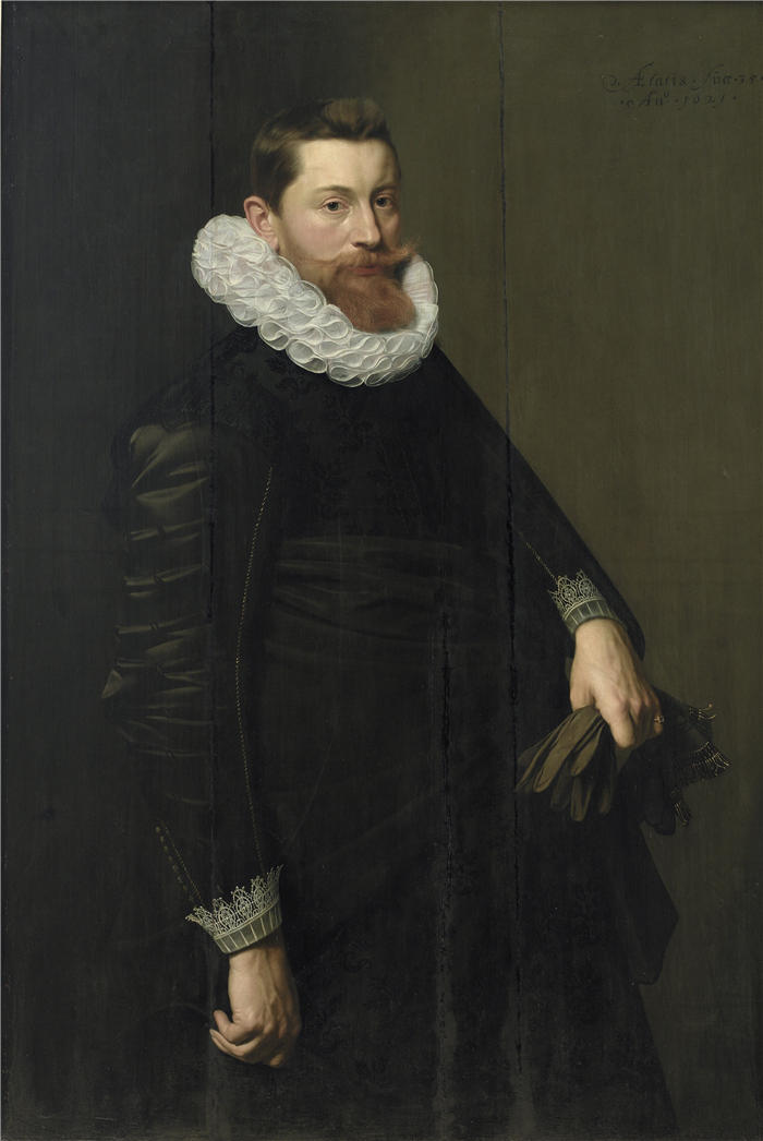 米歇尔·詹斯(Michiel Janszoon van Mierevelt,荷兰画家)高清作品-《绅士肖像（1621）》