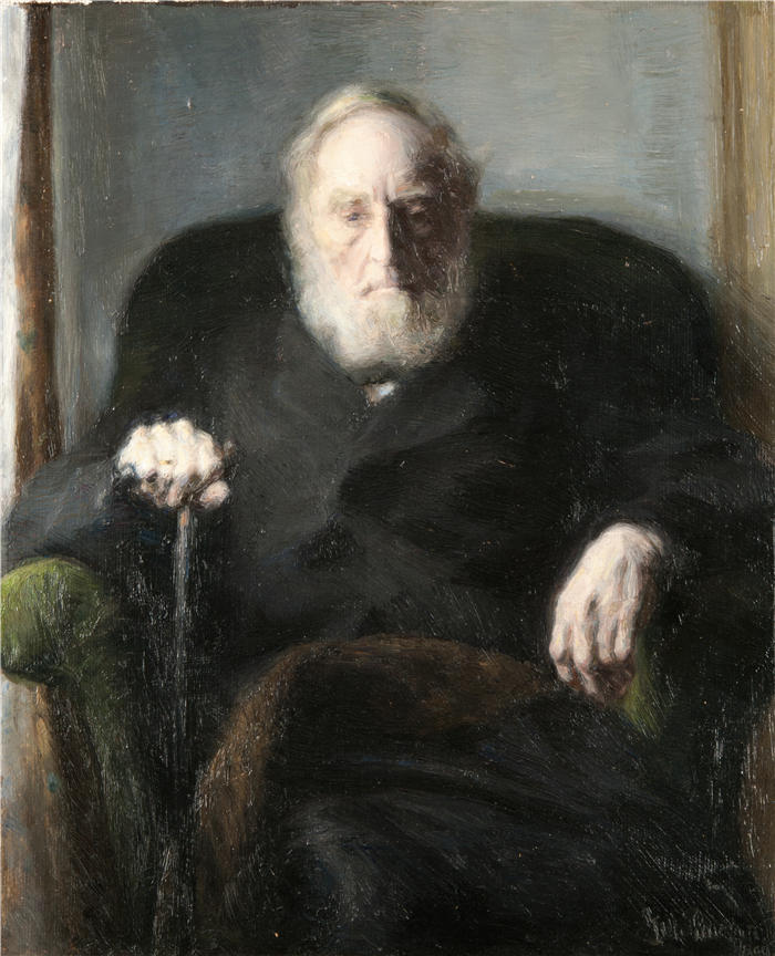 朱利叶斯·保尔森（Julius Paulsen，丹麦画家）艺术家的父亲 (1890)