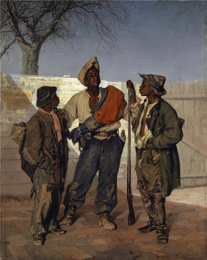 弗兰克·布赫瑟（Frank Buchser，瑞士画家）高清作品-《义工归来 (1867)》