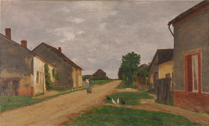 埃米尔·巴劳（Émile Barau，法国，1851-1930）作品-《乡村香槟（1898）》