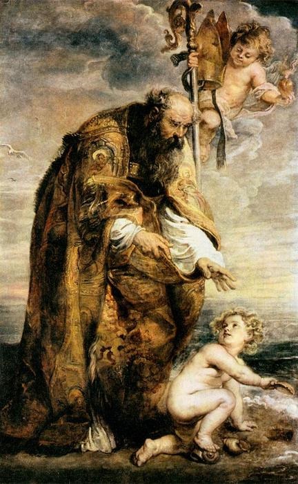 前1000幅世界名画-“圣奥古斯丁” 彼得保罗鲁本斯 - 布面油画 - 263 x 175 cm