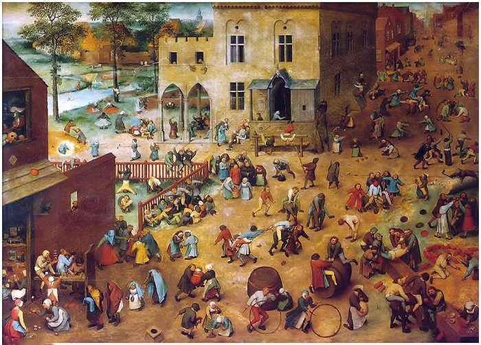 前1000幅世界名画-“儿童游戏” Pieter Bruegel The Elder - 油画 - 118 x 161 cm