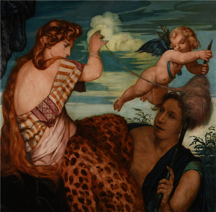 埃米尔·伯纳德（Emile Bernard ，法国画家）作品-《大力神和奥菲尔 (1911)》