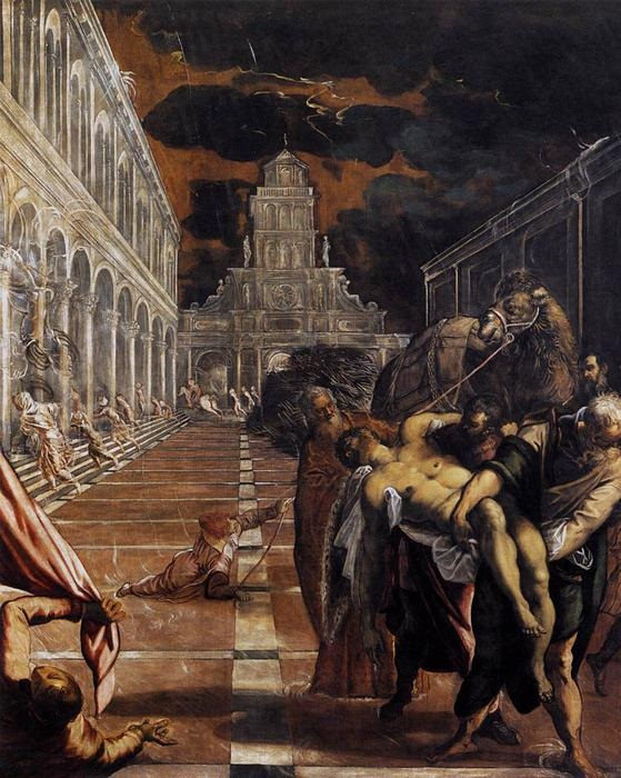 前1000幅世界名画-“盗窃圣马克尸体” Tintoretto (Jacopo Comin) - 布面油画 - 398 x 315 cm