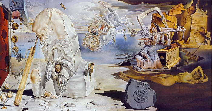 前1000幅世界名画-“荷马的神化,1944-45” 萨尔瓦多·<a href=https://www.kuhw.com/e/tags/?tagname=%E8%90%A8%E5%B0%94%E7%93%A6%E5%A4%9A%C2%B7%E8%BE%BE%E5%88%A9 target=_blank class=infotextkey>达利</a> - 油