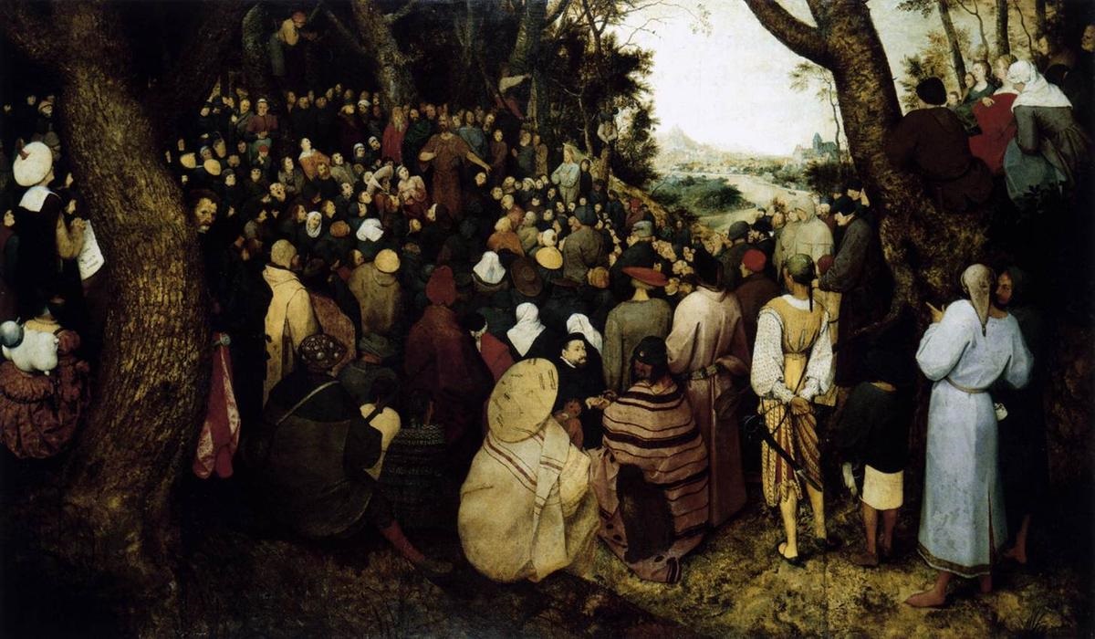 前1000幅世界名画-“施洗者圣约翰的布道” Pieter Bruegel The Elder - 布面油画 - 115 x 168 cm