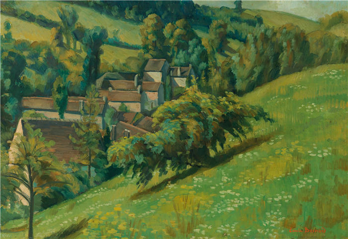 埃米尔·伯纳德（Emile Bernard ，法国画家）作品-《摩洛斯摩斯的景色》