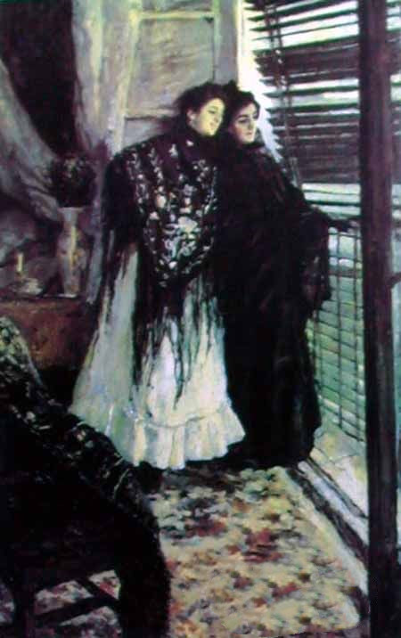 K.A.柯洛文作品《在凉台旁》