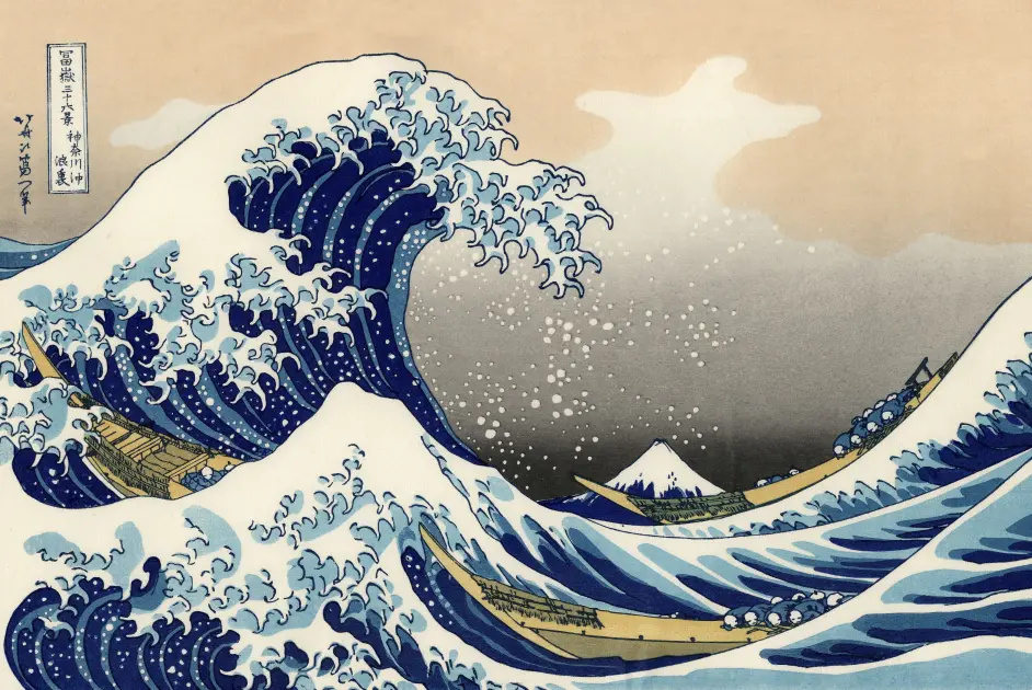 前100幅世界名画（六十）-葛饰北斎（1760-1849）-神奈川冲浪里作品