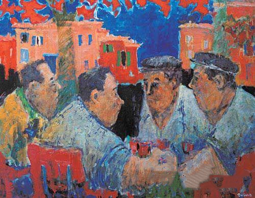 阿特列・盖伦特作品《在红色的房子前》