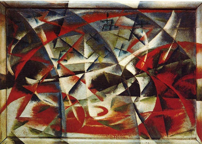 前1000幅世界名画-“抽象速度+声音” Giacomo Balla - 油画 - 54 x 76 cm