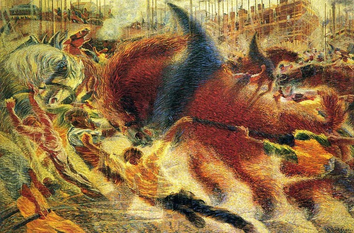 前1000幅世界名画-《城市崛起》 Umberto Boccioni - 布面油画 - 200 x 290 cm