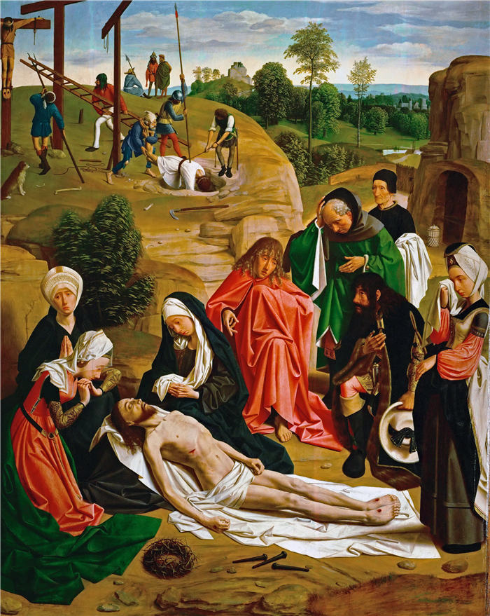 格特根·范哈勒姆（Geertgen tot Sint Jans，1465 – 1495，荷兰）作品-基督的哀歌