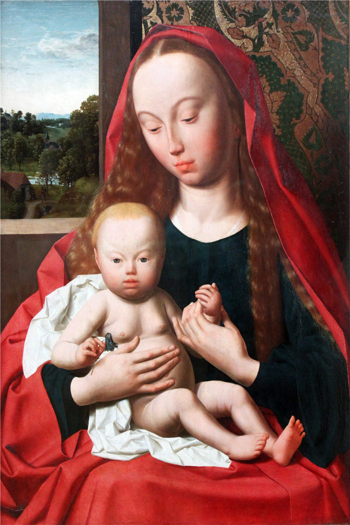 格特根·范哈勒姆（Geertgen tot Sint Jans，1465 – 1495，荷兰）作品-圣母子