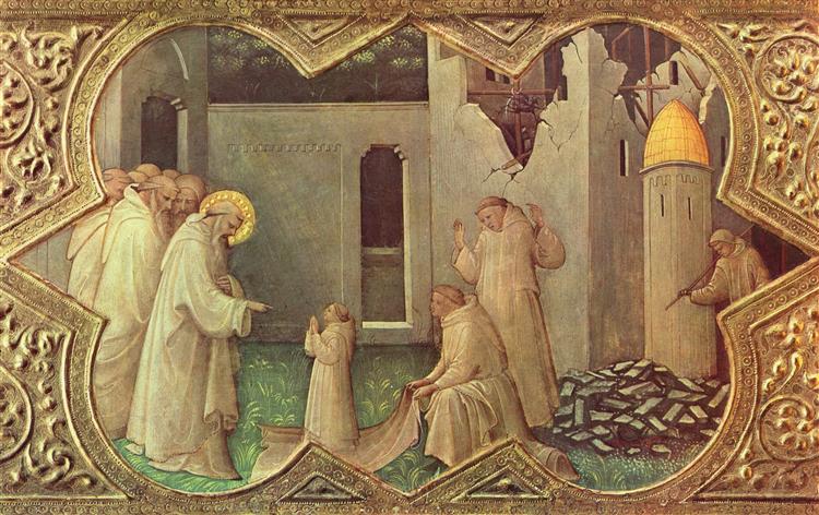 洛伦佐·莫纳克（Lorenzo Monaco，1370 – 1425，意大利画家）作品-圣本尼迪克特生平的场景