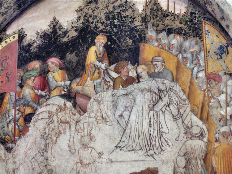 詹蒂莱·达·法布里亚诺(Gentile da Fabriano，意大利)作品-凉廊（罗马的建立）2