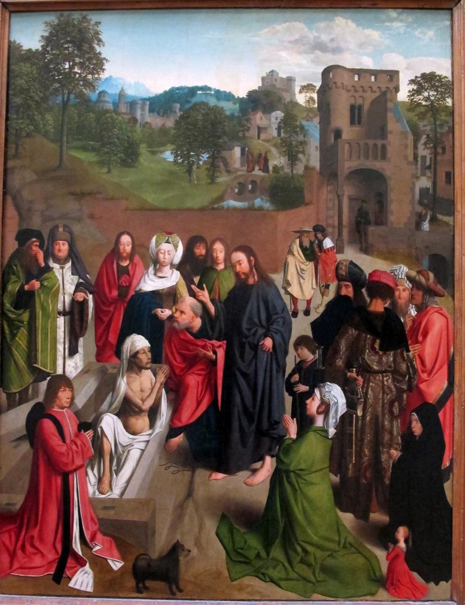 格特根·范哈勒姆(Geertgen tot Sint Jans,1465 – 1495,荷兰)作品-拉撒路的复活