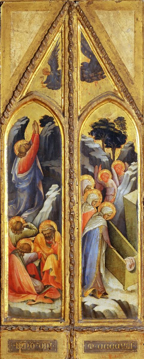 洛伦佐·莫纳克（Lorenzo Monaco，1370 – 1425，意大利画家）作品-Christus Am Ölberg 和 Die Marien Am Grabe
