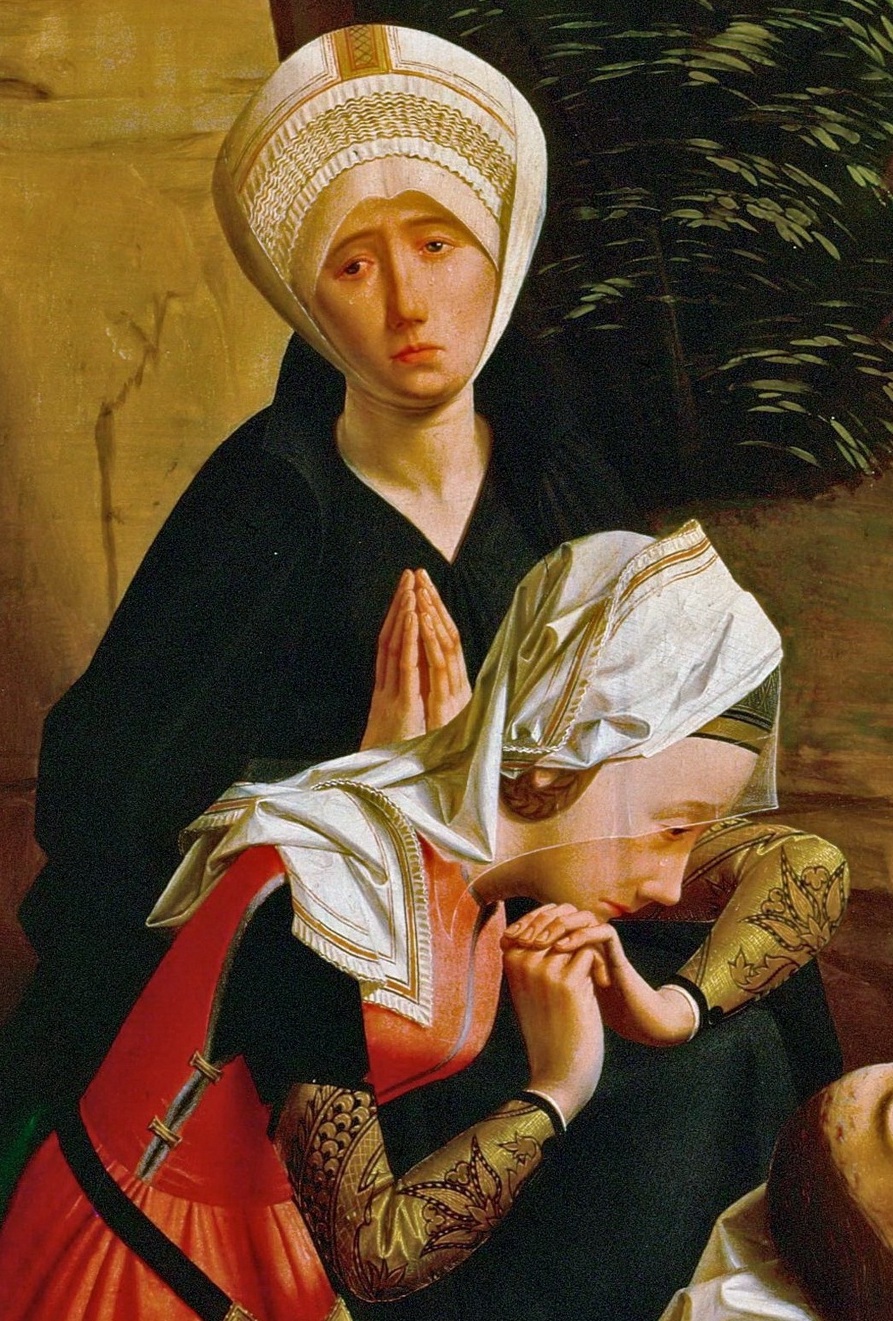 格特根·范哈勒姆(Geertgen tot Sint Jans,1465 – 1495,荷兰)作品-基督的哀悼(详细)