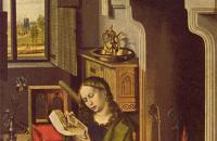 罗伯特·坎平（Robert Campin，1375-1444 年，佛兰芒画家）作品-Werl祭坛画 - 圣巴巴拉