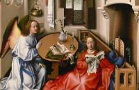 罗伯特·坎平（Robert Campin，1375-1444 年，佛兰芒画家）作品-Mérode祭坛画 - 天使报喜