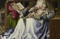 罗伯特·坎平（Robert Campin，1375-1444 年，佛兰芒画家）作品-防火屏前的圣母子