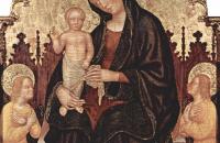 詹蒂莱·达·法布里亚诺(Gentile da Fabriano，意大利)作品-麦当娜与两个天使