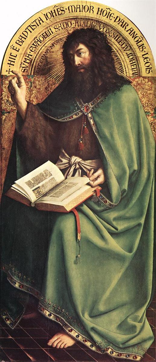 扬·范·埃克（Jan van Eyck，荷兰画家 ， 1390 - 1441 年）作品-根特祭坛（详细）3