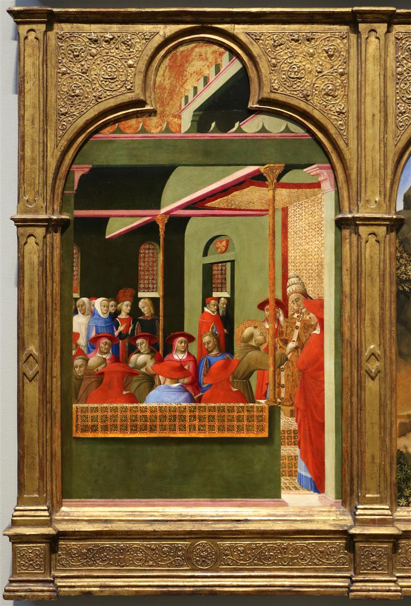伊尔·萨塞塔 (Stefano di Giovanni，1392-1450，意大利画家)作品-圣塞波尔克罗政治（详细）