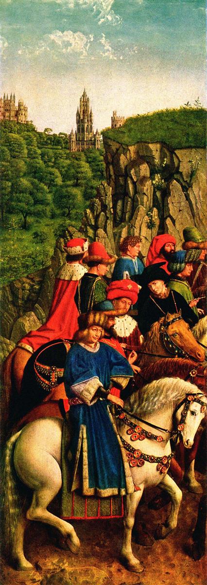 扬·范·埃克（Jan van Eyck，荷兰画家 ， 1390 - 1441 年）作品-根特祭坛（详细）6