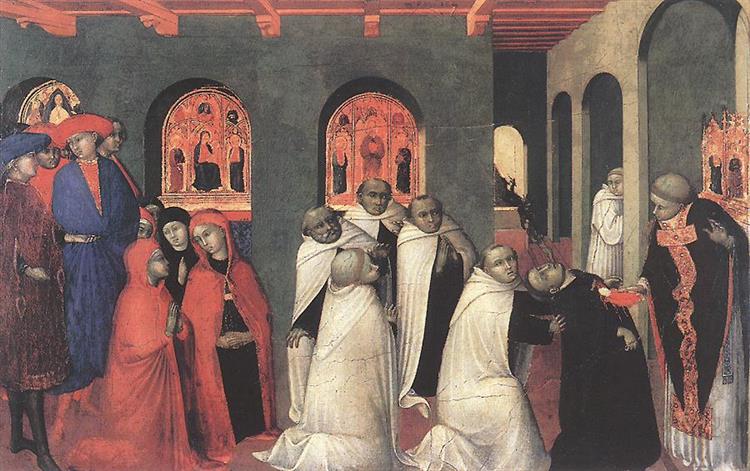伊尔·萨塞塔 (Stefano di Giovanni，1392-1450，意大利画家)作品-圣体圣事的奇迹