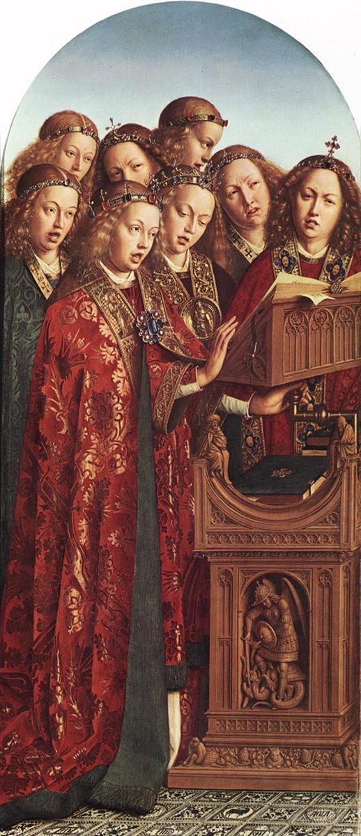 扬·范·埃克（Jan van Eyck，荷兰画家 ， 1390 - 1441 年）作品-根特祭坛（详细）5