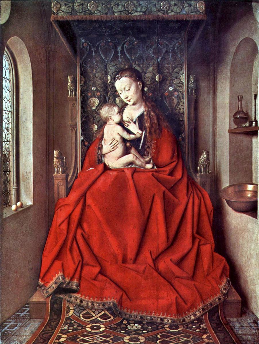 扬·范·埃克（Jan van Eyck，荷兰画家 ， 1390 - 1441 年）作品-卢卡麦当娜