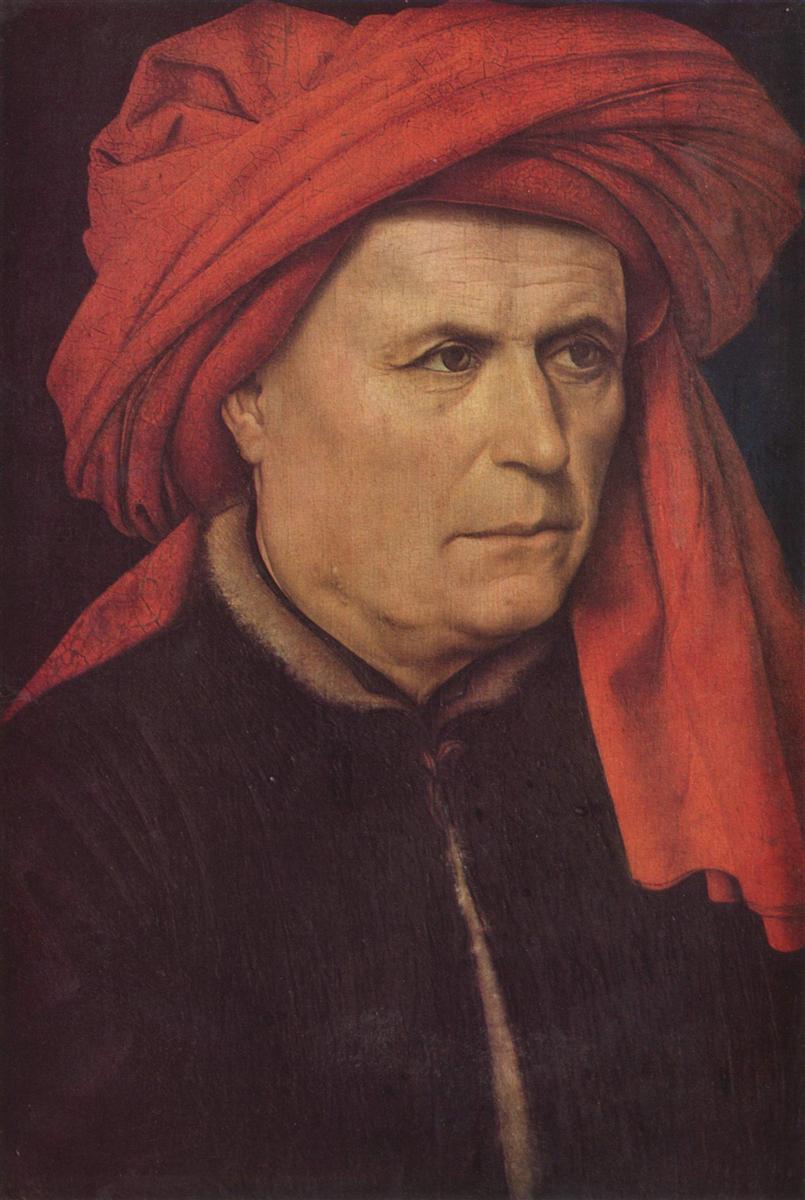 <a href=https://www.kuhw.com/e/tags/?tagid=1081 target=_blank class=infotextkey>罗伯特</a>·坎平（Robert Campin，1375-1444 年，佛兰芒画家）作品-一个男人的肖像