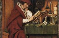 扬·范·埃克（Jan van Eyck，荷兰画家 ， 1390 - 1441 年）作品-圣杰罗姆在他的书房