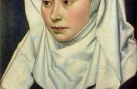 罗伯特·坎平（Robert Campin，1375-1444 年，佛兰芒画家）作品-一个女人的肖像