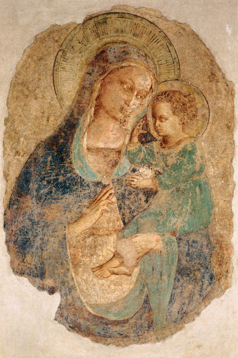弗拉·安杰利科（Fra Angelico，意大利，1400-1455）作品-麦当娜和孩子2