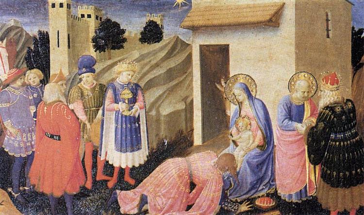 弗拉·安杰利科(Fra Angelico,意大利,1400-1455)作品-魔法师的崇拜 2