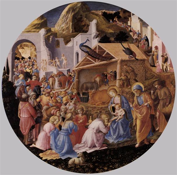 弗拉·安杰利科（Fra Angelico，意大利，1400-1455）作品-魔法师的崇拜 3