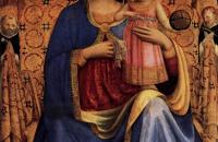 弗拉·安杰利科（Fra Angelico，意大利，1400-1455）作品-麦当娜和孩子