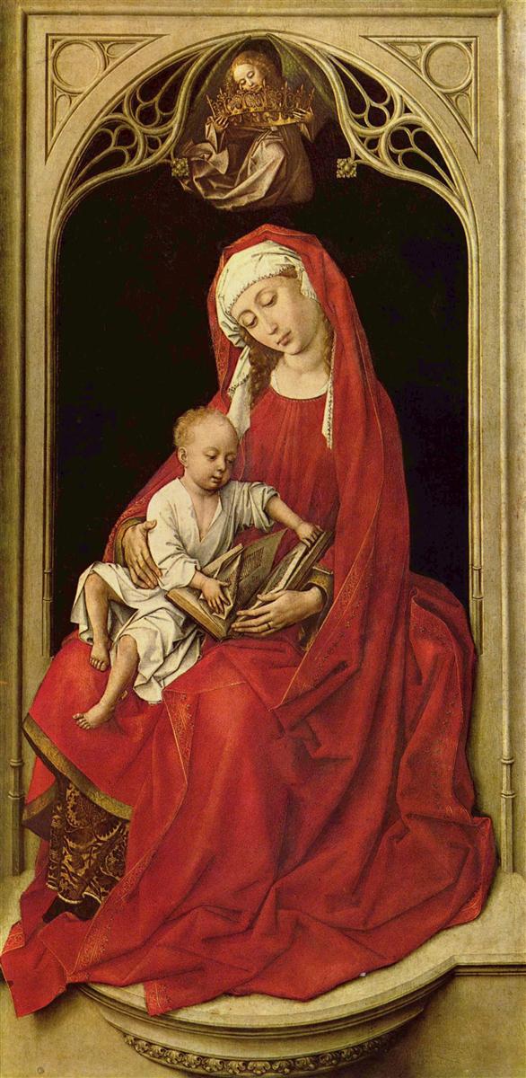 罗吉尔·范德韦登（Rogier van der Weyden，荷兰画家，1399 - 1464 年）作品-麦当娜和孩子