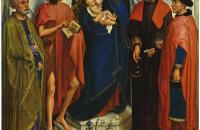 罗吉尔·范德韦登（Rogier van der Weyden，荷兰画家，1399 - 1464 年）作品-麦当娜与圣徒