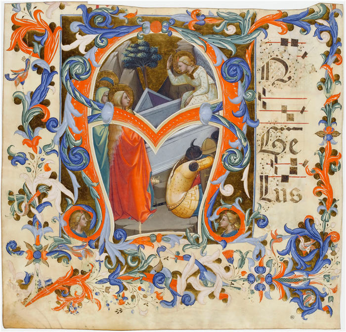 洛伦佐·莫纳克（Lorenzo Monaco，1370 – 1425，意大利画家）作品-Antiphonary (Cod. Cor. 1, Folio 3)