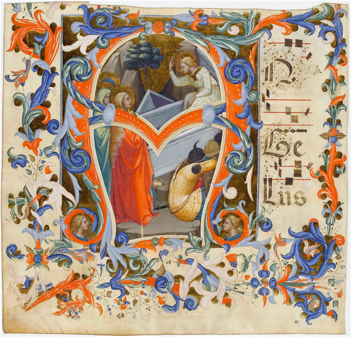 洛伦佐·莫纳克(Lorenzo Monaco,1370 – 1425,意大利画家)作品-Antiphonary (Cod. Cor. 1, Folio 3)
