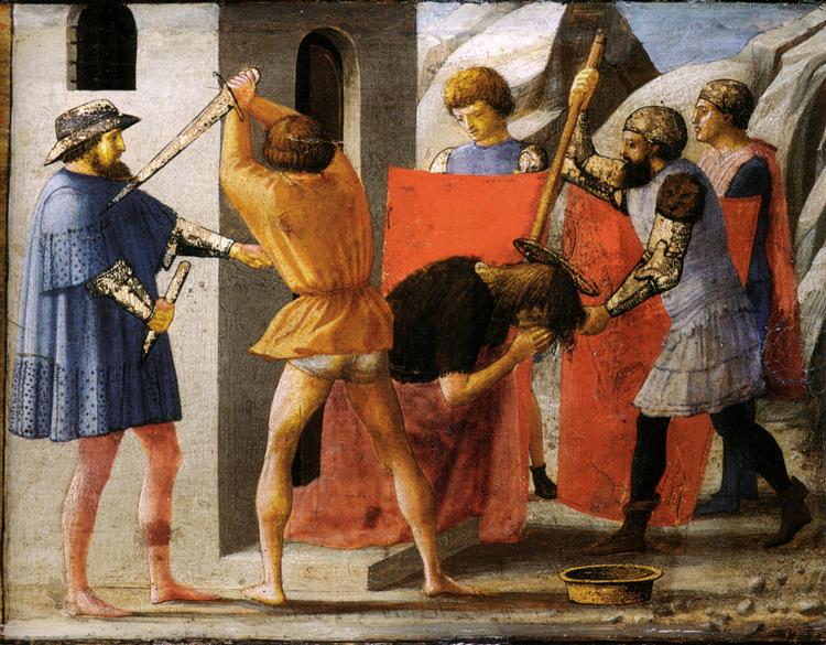 马萨乔（Masaccio，意大利，1401-1428）作品-圣乔瓦尼·巴蒂斯塔殉难