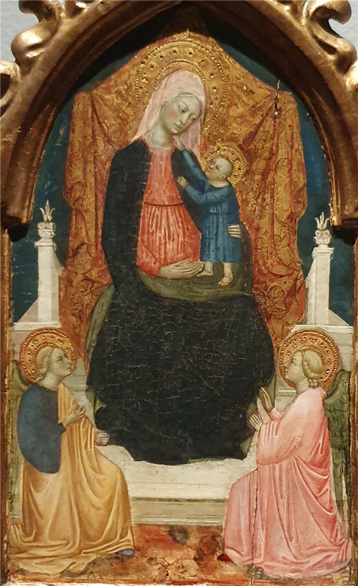阿尔瓦罗·皮雷斯·德·埃武拉（Álvaro Pires de Évora，葡萄牙画家， 1390 - 1450）作品-一个 Virgem em Majestade